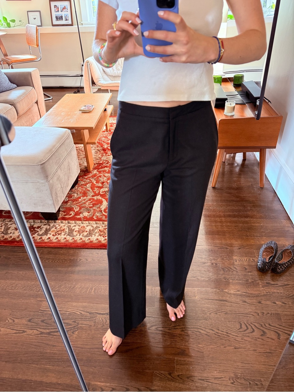 Loro Piana Black Straight-Leg Virgin Wool Trousers